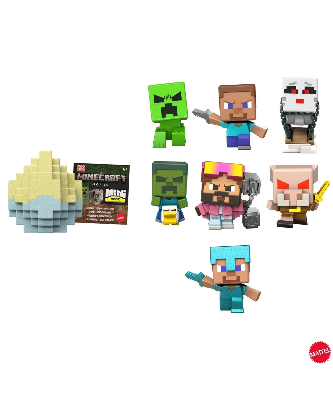 Minecraft Mini Mode Spawn Egg Action Figures, Assorted