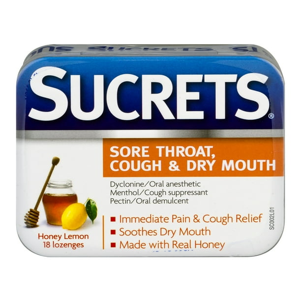 SUCRETS LOZENGE BOX CHERRY 18CT