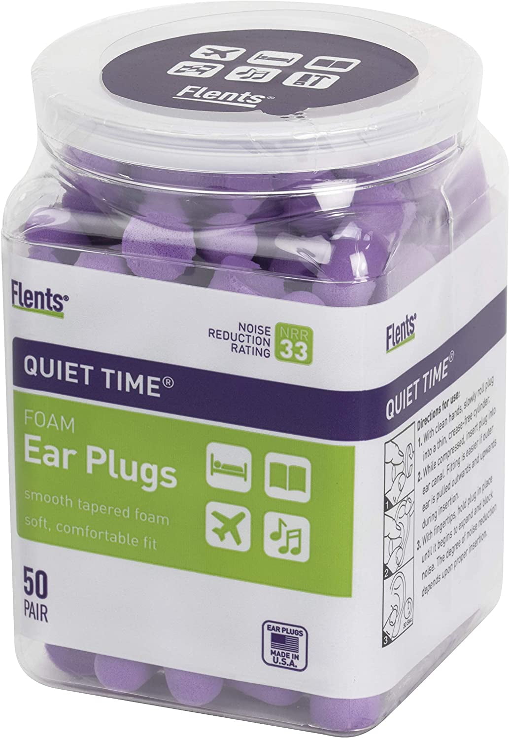EAR PLUG QUIET TIME SOFT NRR31 6X10PR