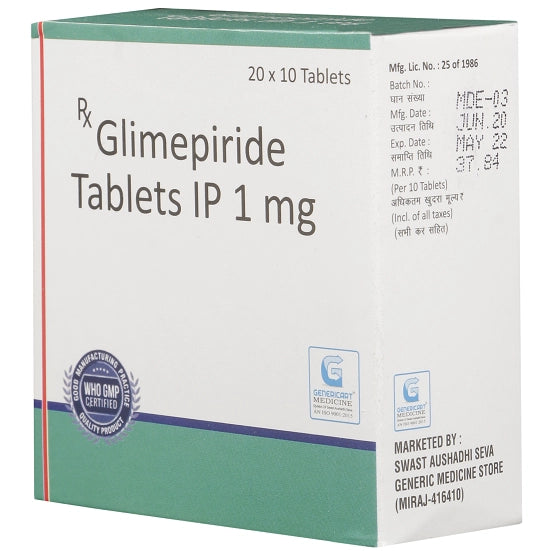 GLIMEPIRIDE TB 1MG 100