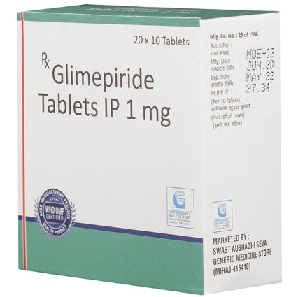GLIMEPIRIDE TB 1MG 100