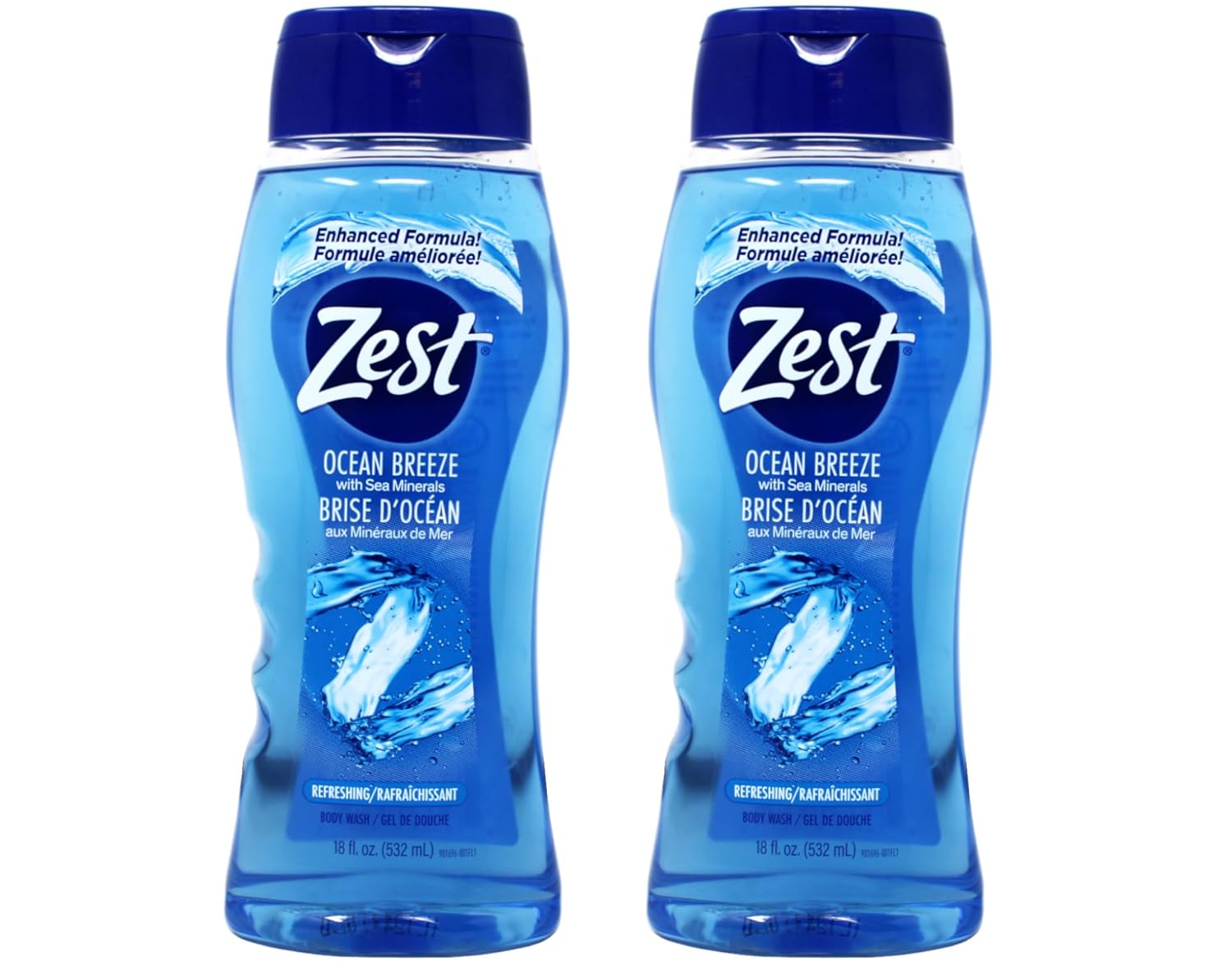 ZEST BODY WASH OCEAN BREEZE 18OZ