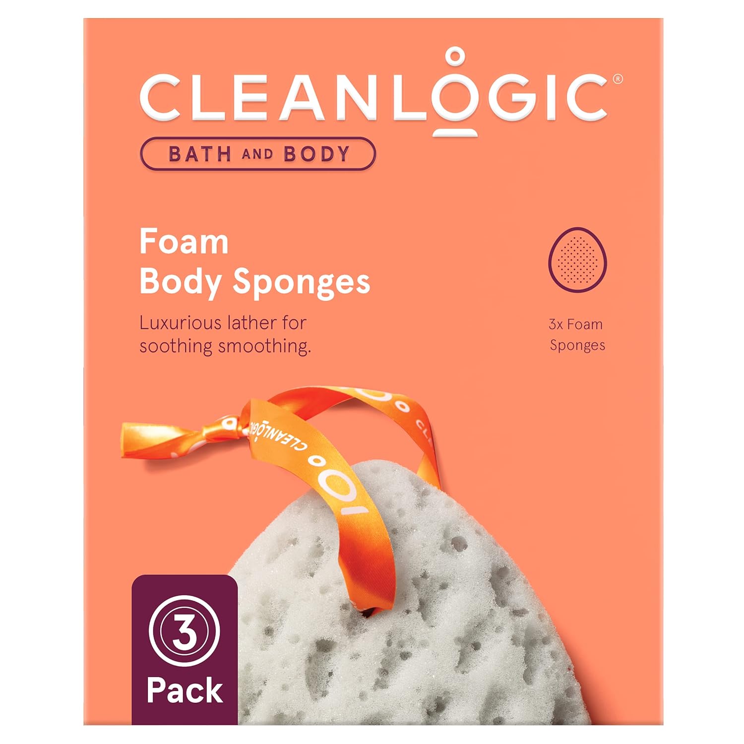 CLEANLOGIC Bath & Body Foam Body Sponge