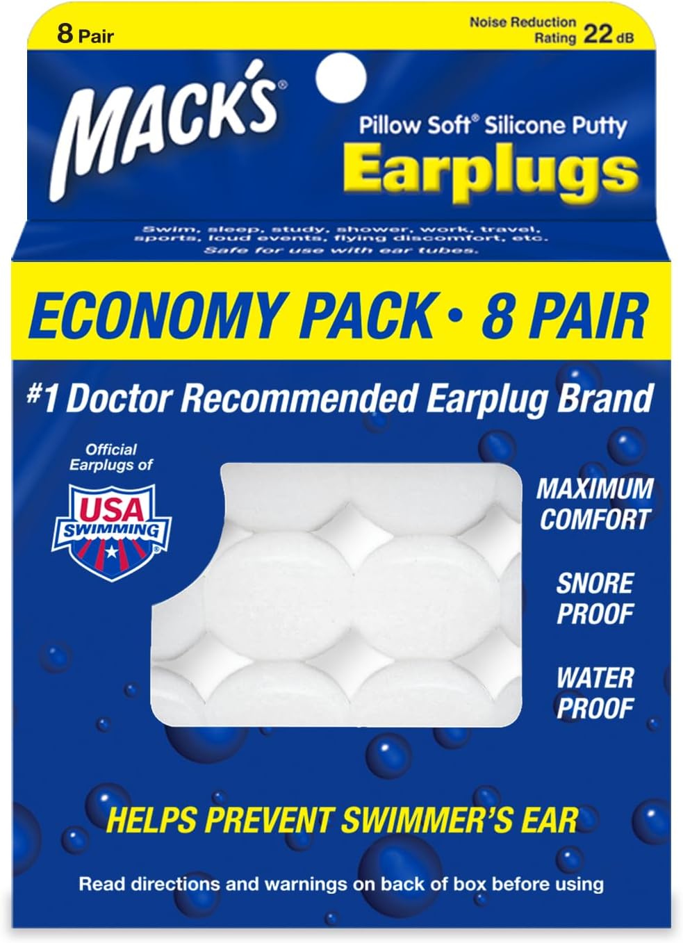 MACKS EAR PLUG PILLO SOFT WHT NRR22 2PR