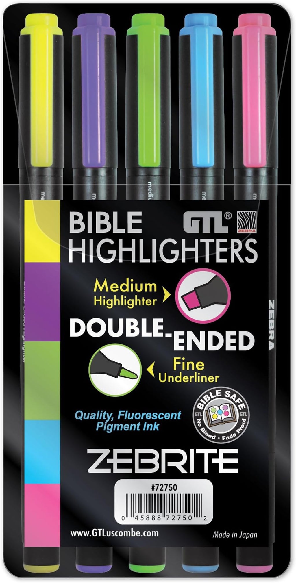 Zebra Zebrite Double-Ended Highlighter, Blue