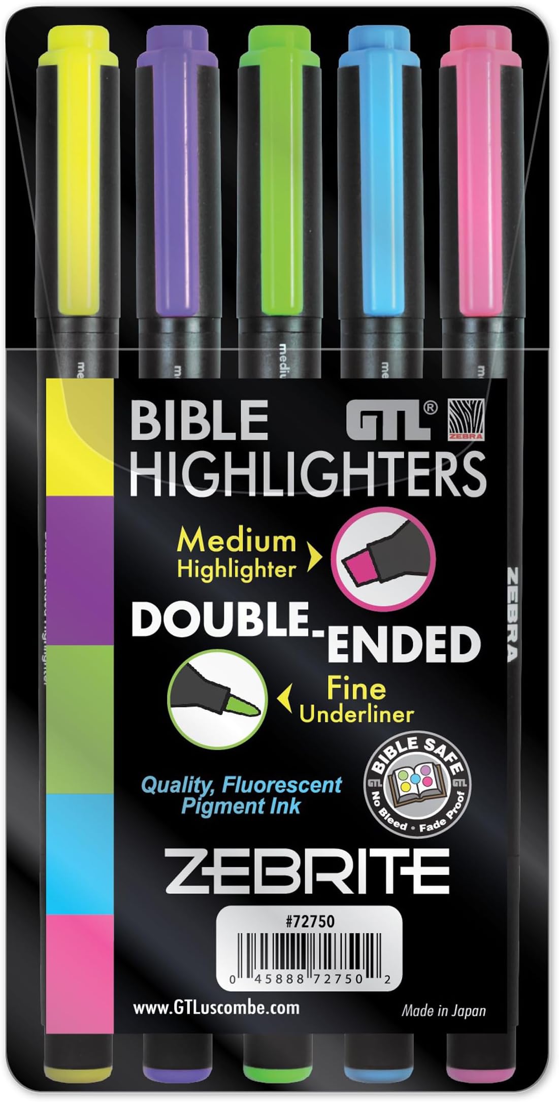 Zebra Zebrite Double-Ended Highlighter, Blue