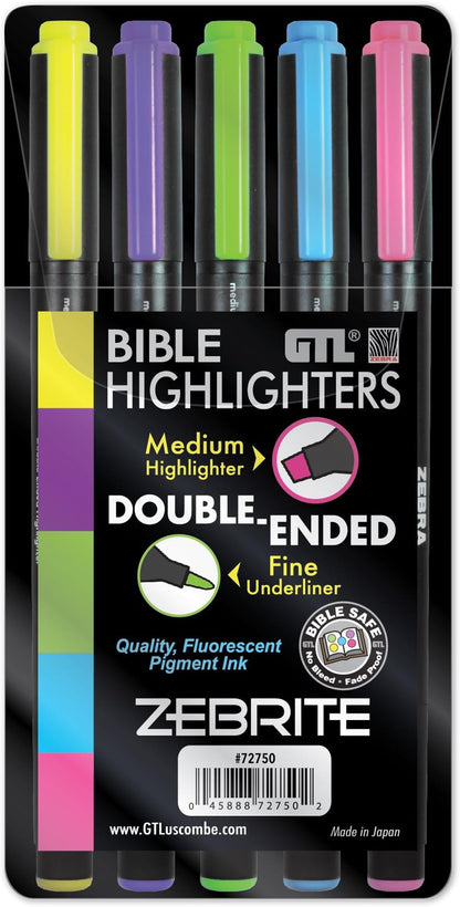 Zebra Zebrite Double-Ended Highlighter, Blue