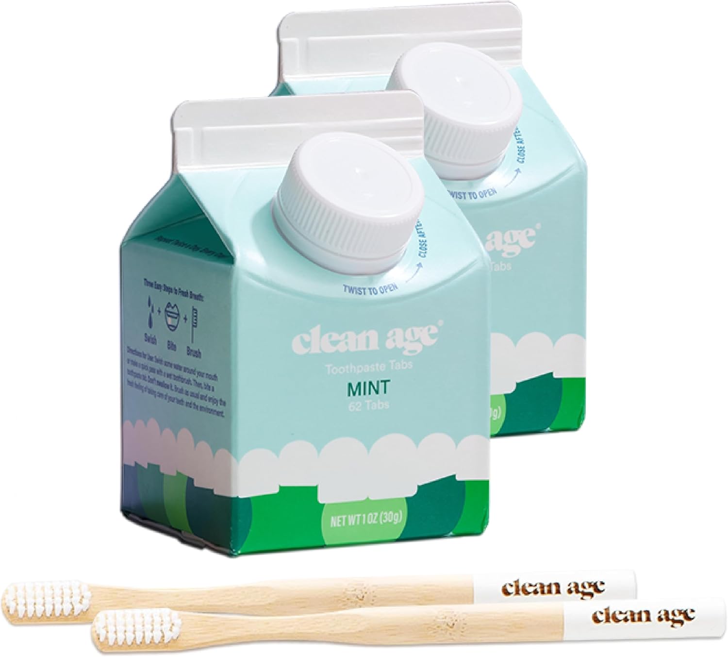 CLEAN AGE TOOTHPASTE TABS,MINT