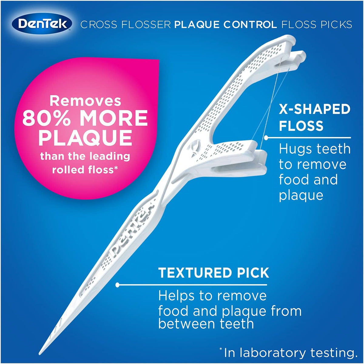 Dentek Cross Flosser Plaque Control 75 Count