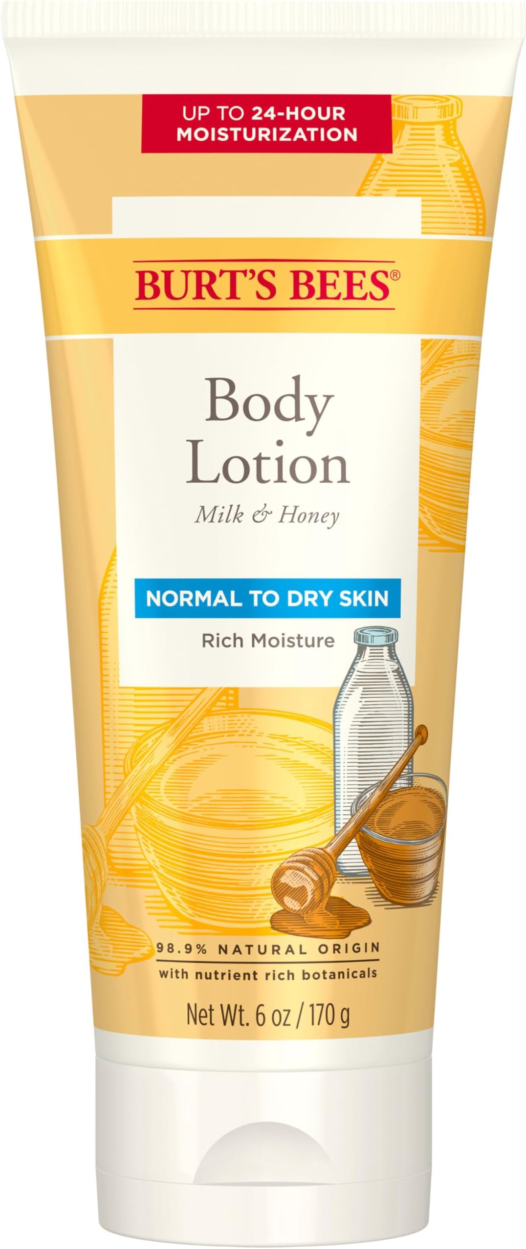BURTS BEES BODY LT 6OZ MH NTD