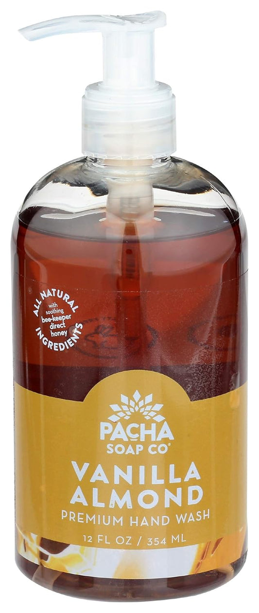 PACHA SOAP CO LIQUID HAND SOAP, VANILLA ALMOND 12 FL OZ