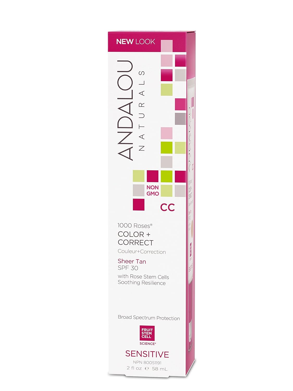 ANDALOU NATURALS CC,SHEER BEIGE,SPF 30