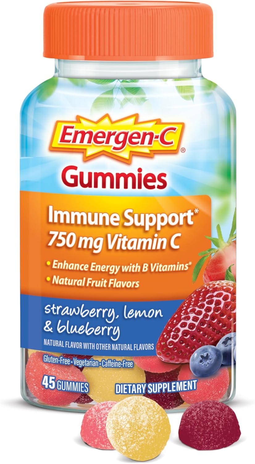 EMERGEN-C 750MG MIXED FRUIT GUMMIES 45CT