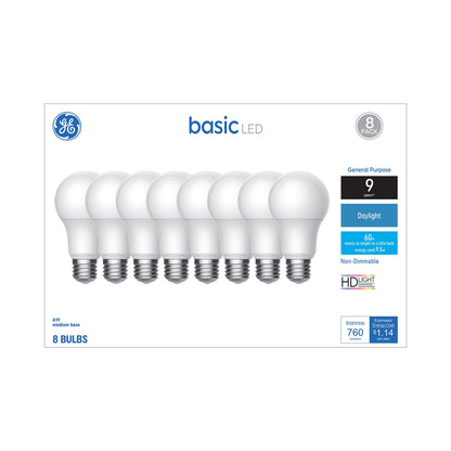 GE 5W A19 Daylight LED Classic Shape Light Bulbs
