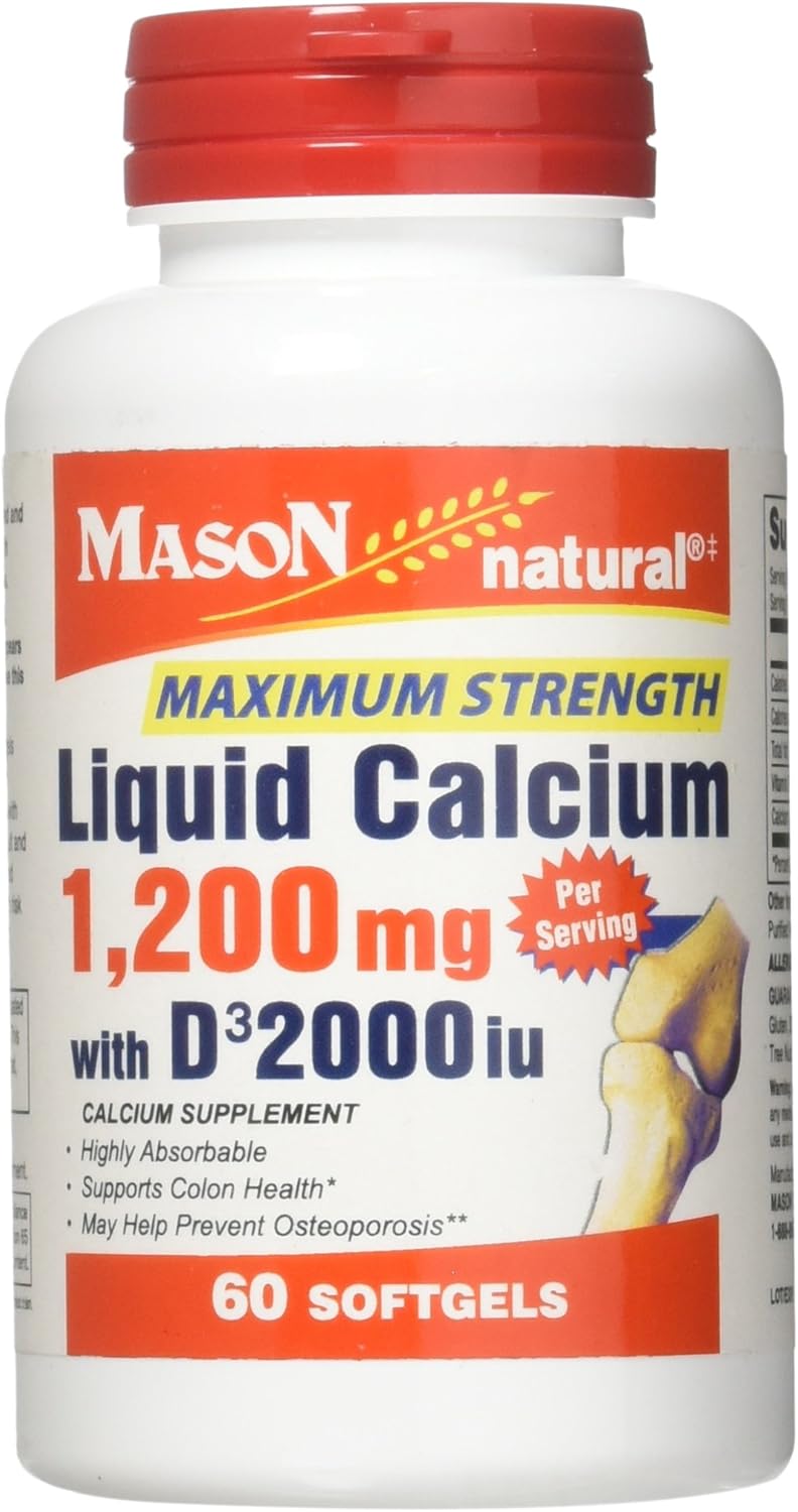 LIQ CALCIUM 1200MG W/D3 SGC 60CT MASON