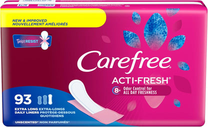 CAREFREE XLONG ACTI-FRESH PAD 8X36CT