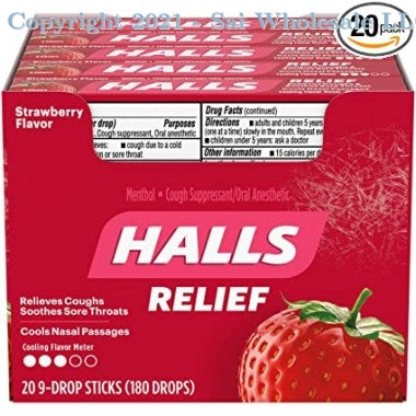 HALLS BAG 2.7MG STRAWBERRY 30CT
