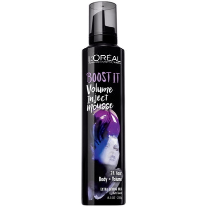 L'ORÉAL PARIS Hair Care Advanced Hairstyle Boost It Volume Inject Mousse, 8.3 fl. oz.