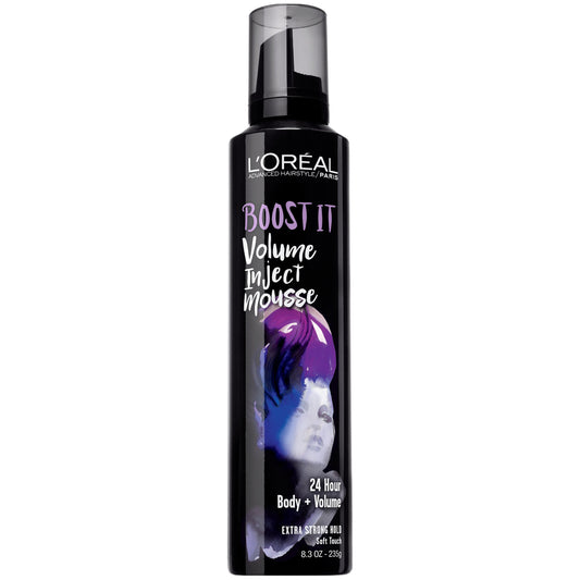 L'ORÉAL PARIS Hair Care Advanced Hairstyle Boost It Volume Inject Mousse, 8.3 fl. oz.