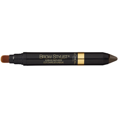 L'ORÉAL PARIS Brow Stylist Kabuki Blender Brow Crayon, 314 Dark Brunette, 0.05 oz.