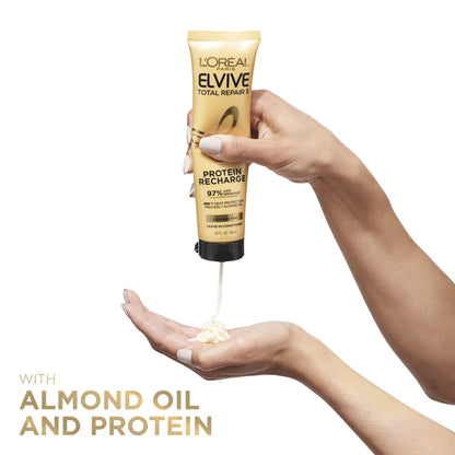 L'ORÉAL PARIS Elvive Total Repair 5 Protein Recharge Leave In Conditioner, 5.1 fl oz