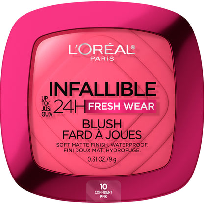 L'ORÉAL PARIS Infallible Up to 24H Fresh Wear Soft Matte Blush, 020 Daring Rosewood, 0.31 oz