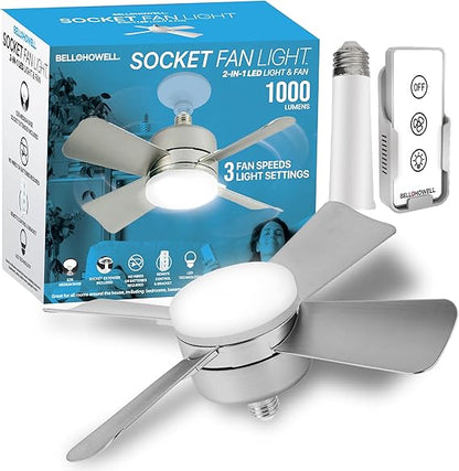 Bell + Howell Socket FanLight - White