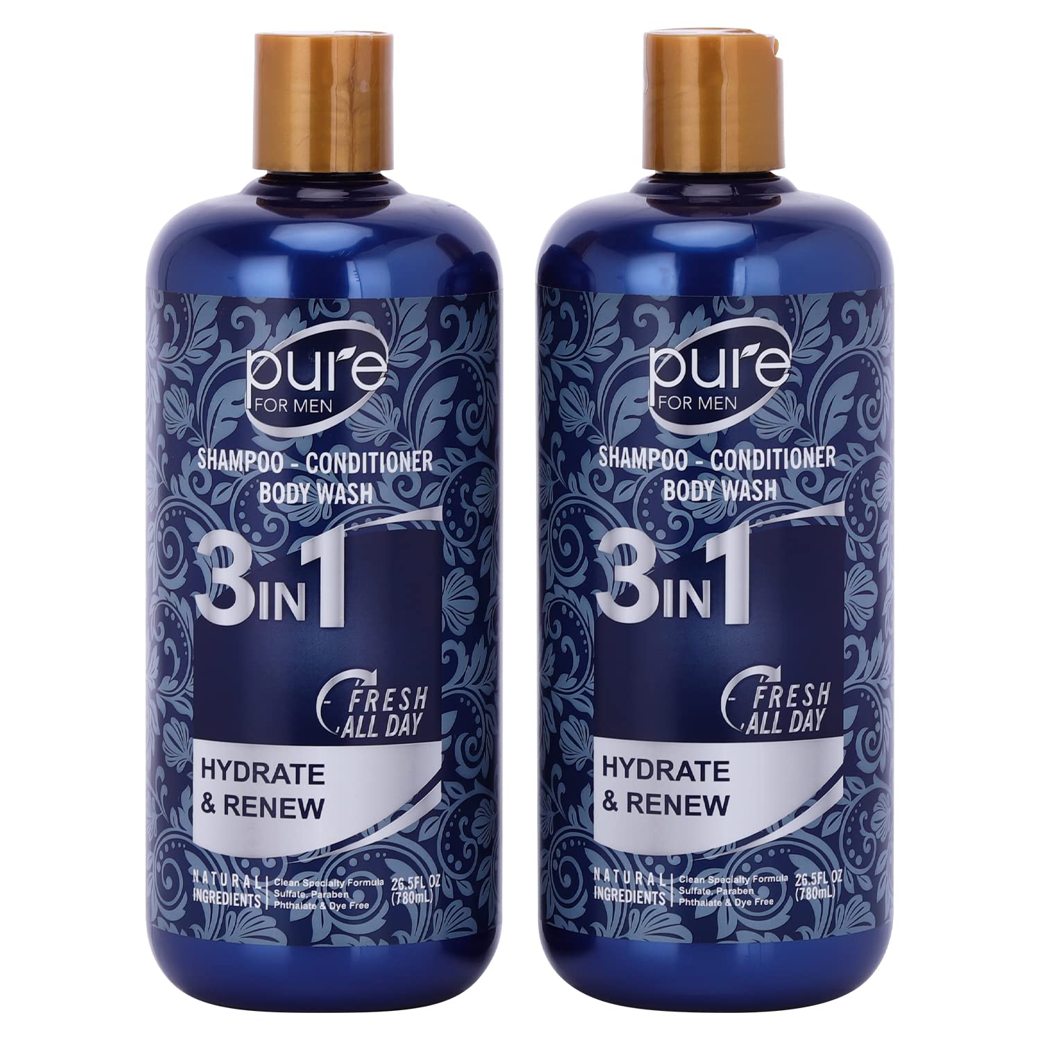 Okay Men Curls 3-In-1 Shampoo Conditioner & Body Wash 20oz