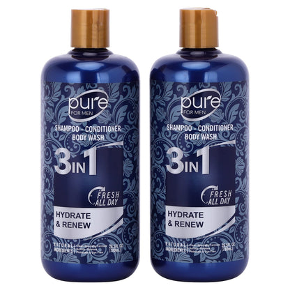 Okay Men Curls 3-In-1 Shampoo Conditioner & Body Wash 20oz
