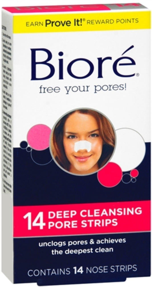 Biore Deep Cleansing Pore Strips 14 Count Nose & Face