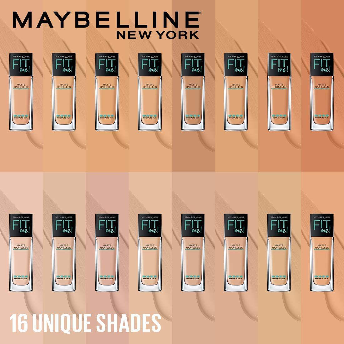 MAYBELLINE New York Fit Me Matte + Poreless Foundation Makeup, 125 Nude Beige, 1 oz