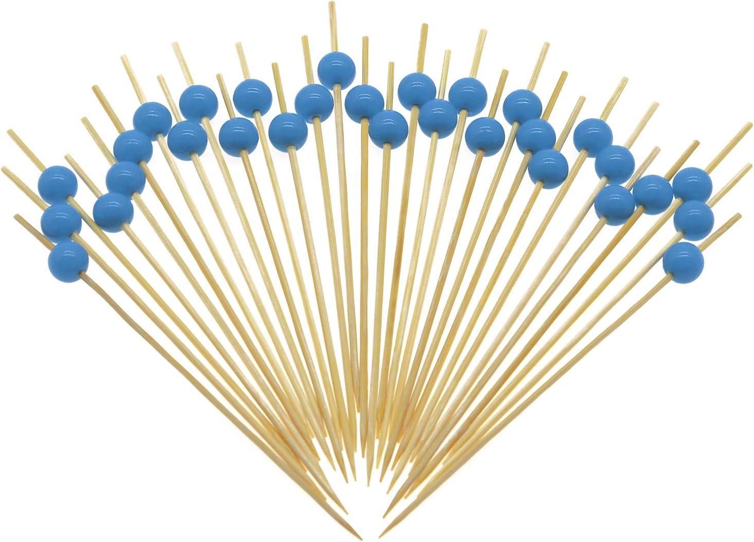 Viovia Beige Bamboo Ball Appetizer Pick 100ct