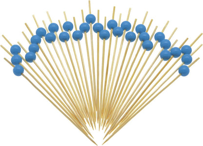 Viovia Beige Bamboo Ball Appetizer Pick 100ct