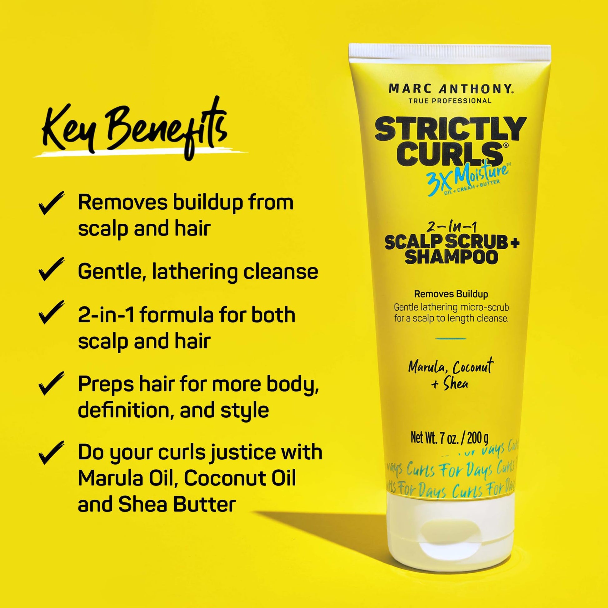 Marc Anthony Strictly Curls 3X Moisture Shampoo 8.4oz Tube
