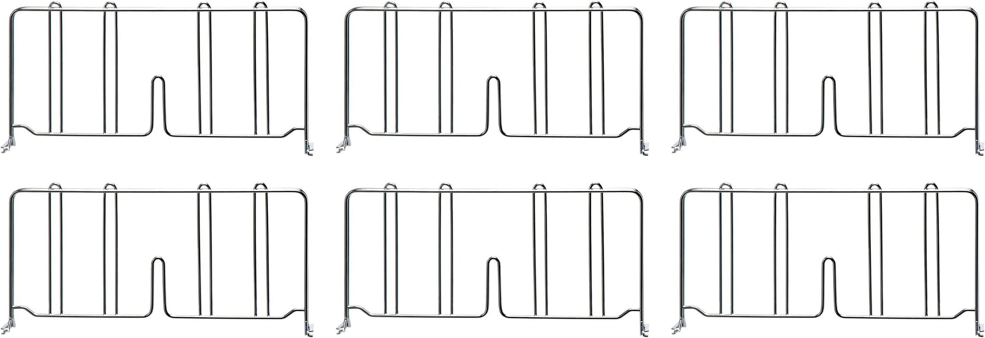 SHELF DIVIDER 30" CHROME 6 CT DS