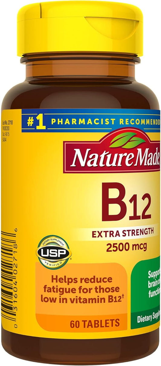 VIT B12 2500MCG TABLET 60CT NAT MADE