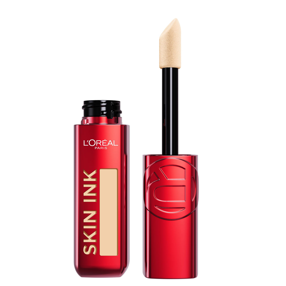 L'ORÉAL PARIS Skin Ink Longwear 2-in-1 Foundation Concealer, 040 Warm, 0.5 fl oz