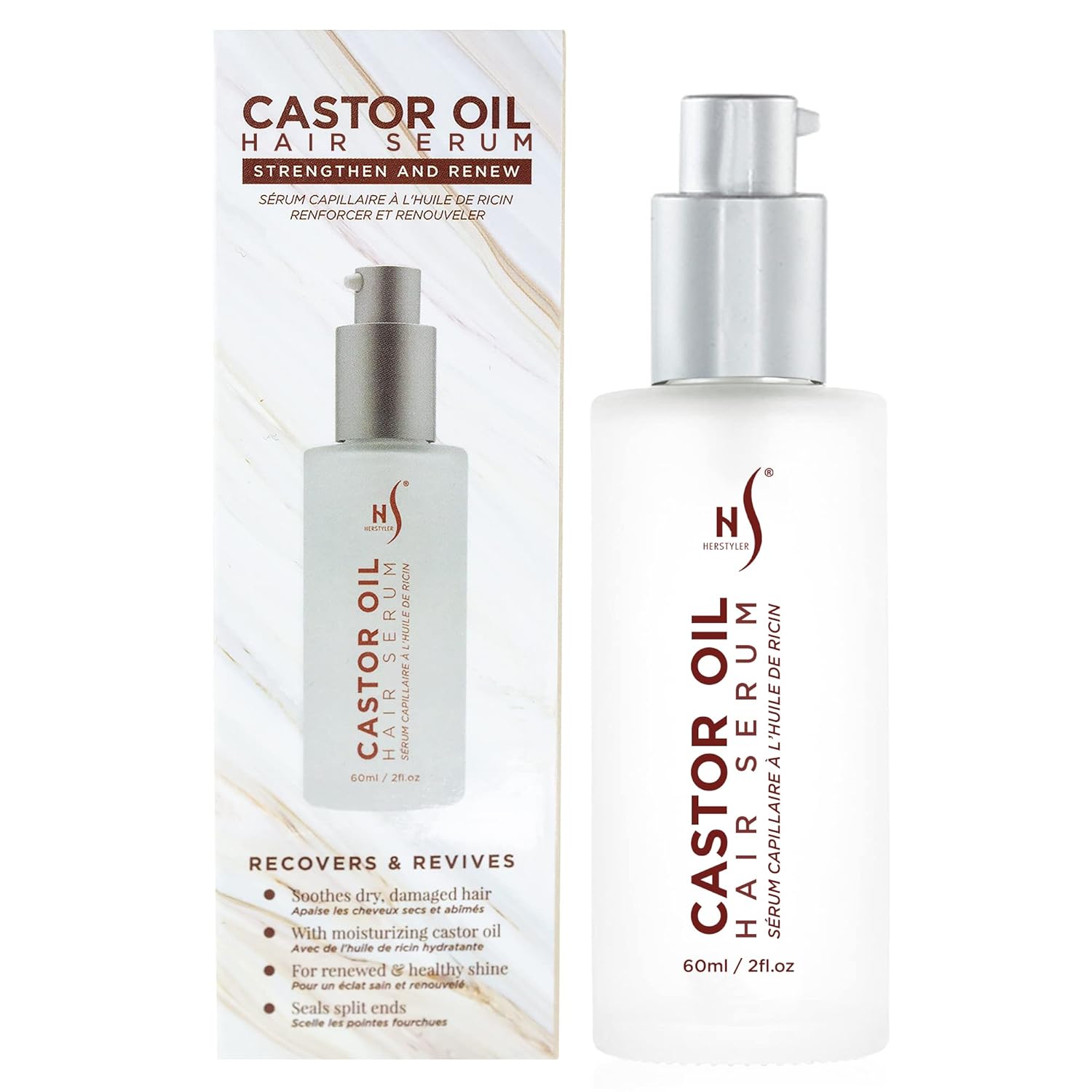 U/H CASTOR OIL HAIR SERUM    4Z