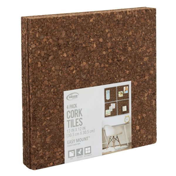 QURTT-12X12 DARK CORK TILE 4PK