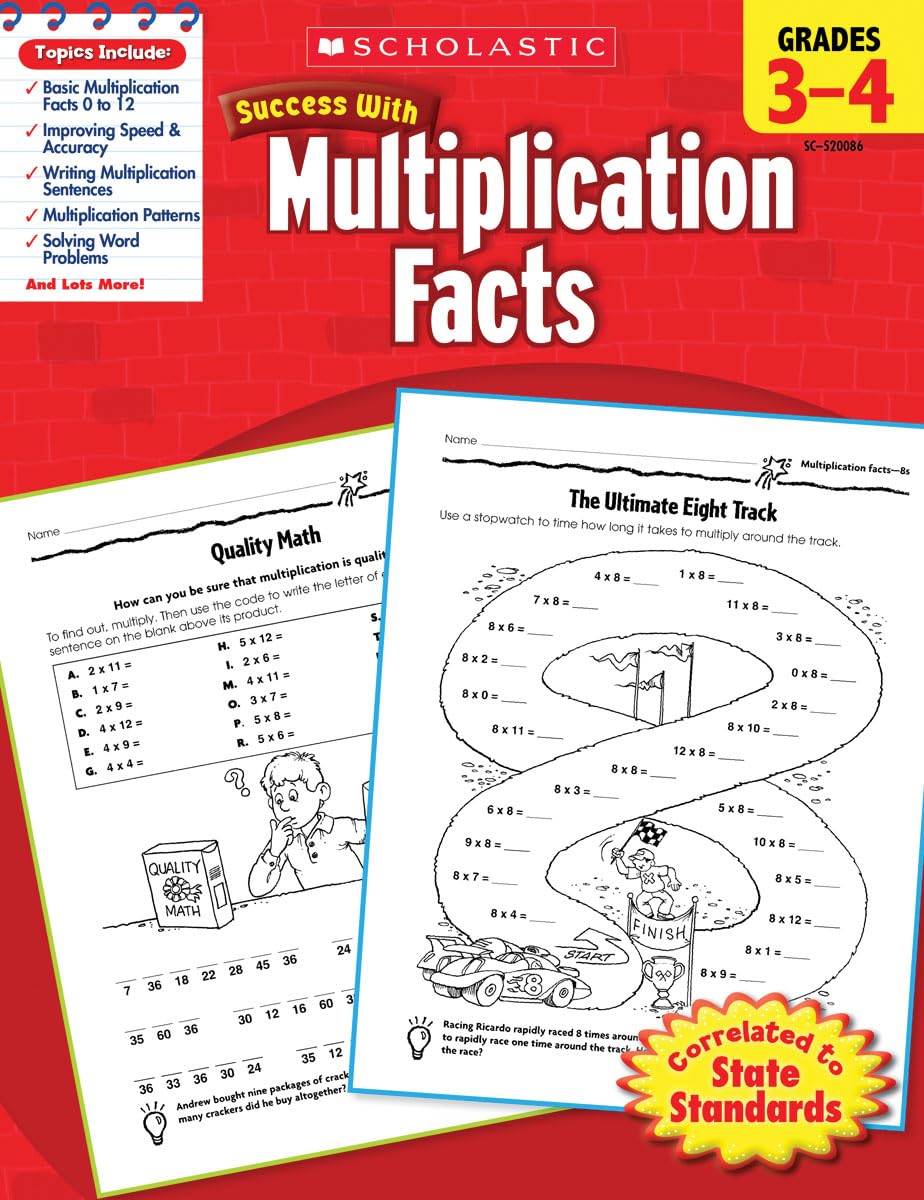 School Zone Multiplication Facts Made Easy Grades 3-4 Workbook