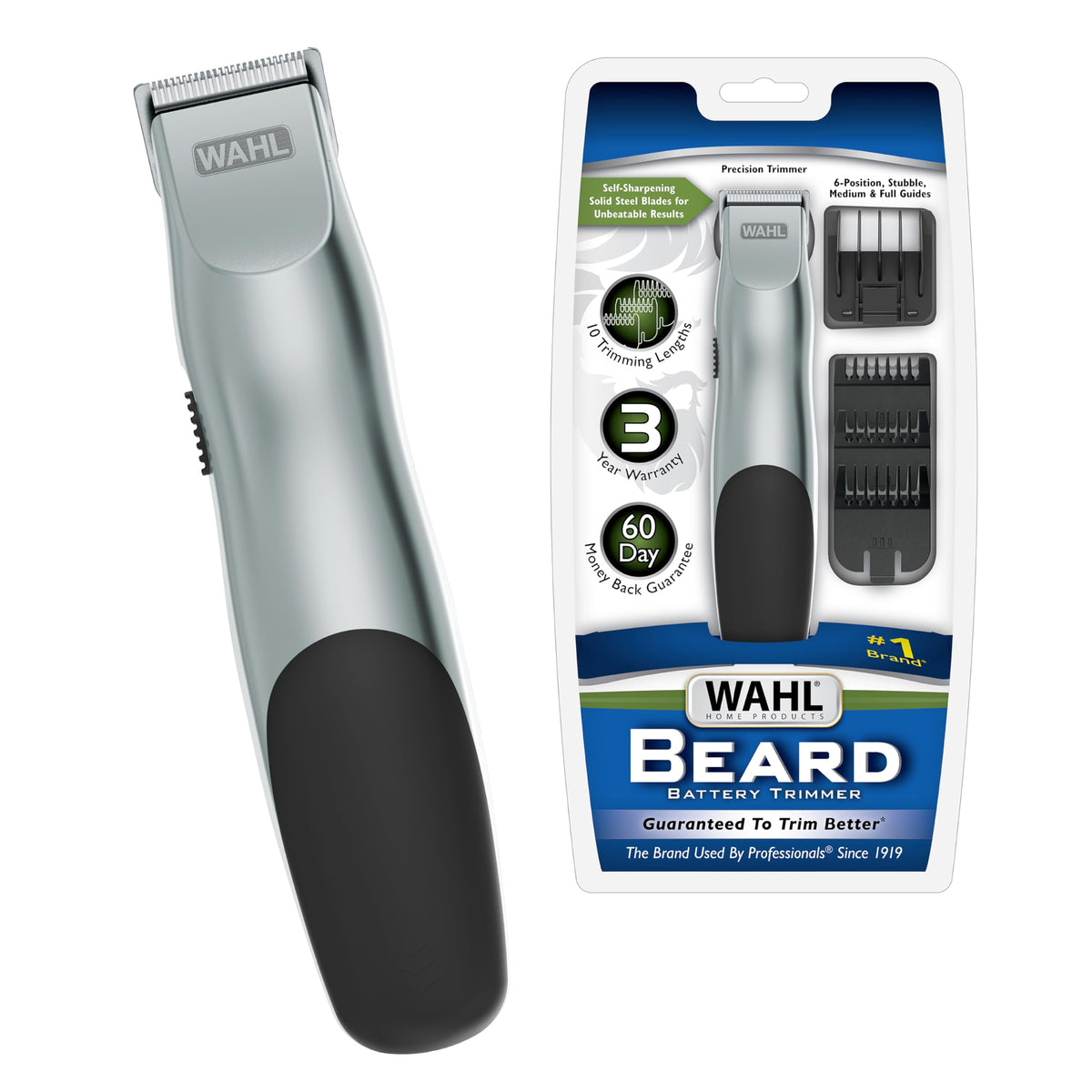 WAHL Battery Operated Facial Hair Trimmer for Men