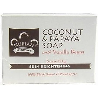 NUBIAN HERITAGE BAR SOAP,COCONUT & PAPAYA
