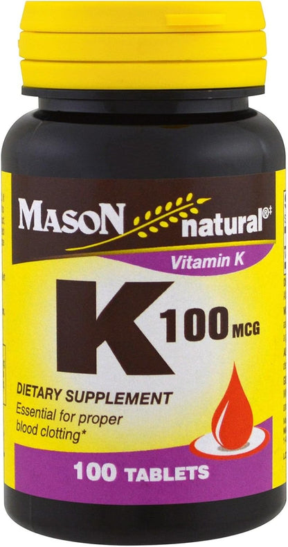 VIT K 100MCG TABLET 100CT MASON