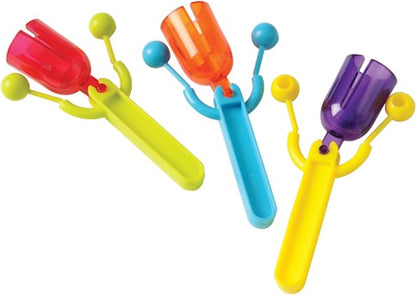 Unique Neon Clacker Noisemakers, 4 pack