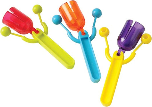 Unique Neon Clacker Noisemakers, 4 pack