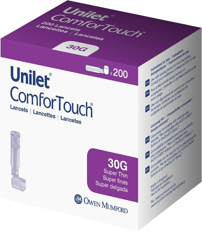 UNILET COMFORTOUCH LANCETS 30G 100CT