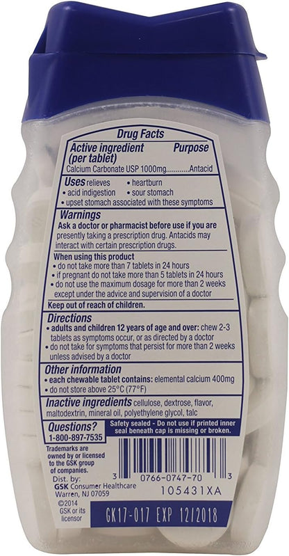 TUMS ULTRA CW 1000MG 160 PPMNT