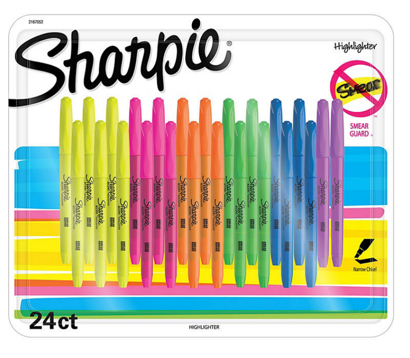 Sharpie Accent Tank-Style Highlighters 4Ct Assorted Colors