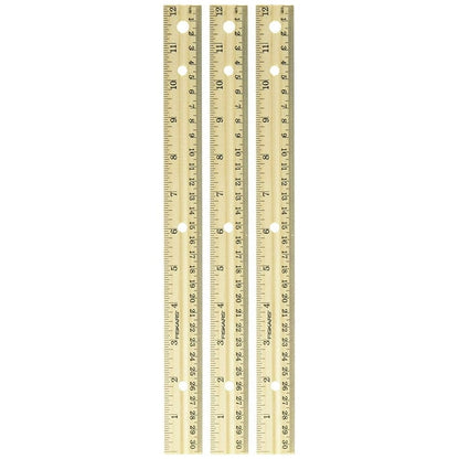 Ava Wooden Ruler, 12 inch