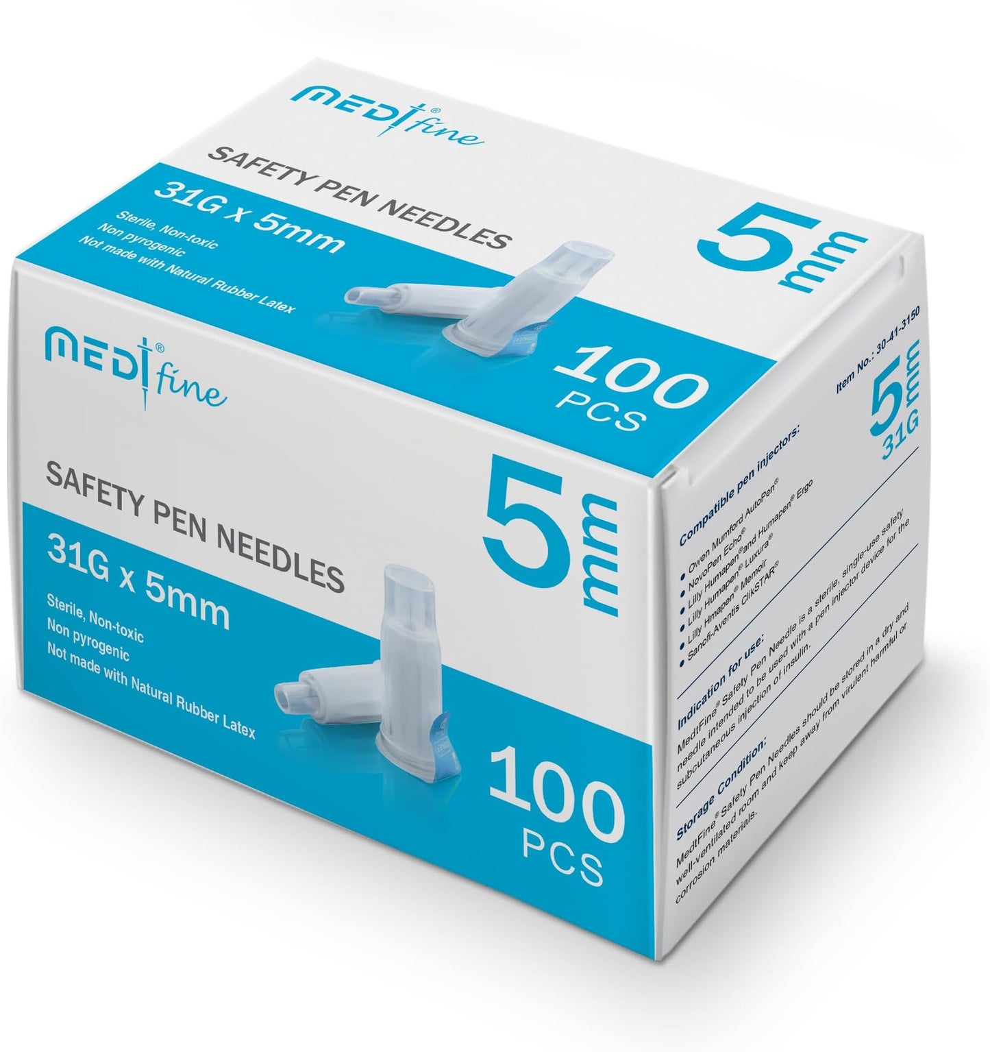 QUIK TCH INSULIN 31GX5MM PEN SFTYNDL 100
